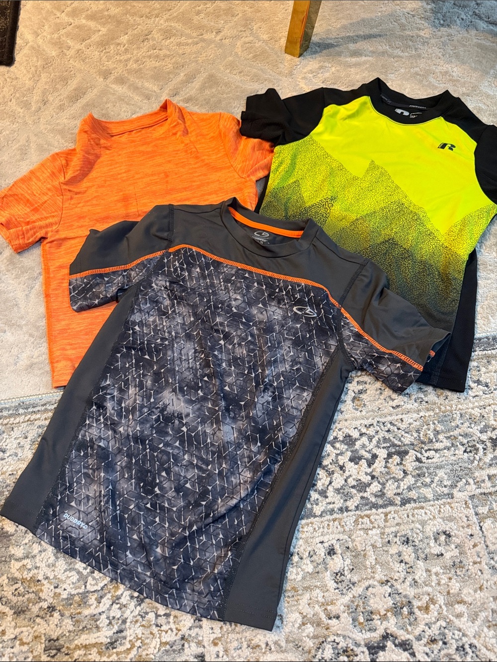 C9 by Champion Kids Athletic Tops - Neon Yellow, Orange, Gray/Black
